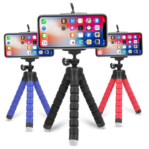 Mini Tripod Digital Camera Mobile Phone Stand Flexible Grip Octopus Monopod Flexible for Octopus Digital Camera clip rubberized