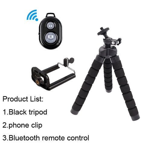 Mini Tripod Digital Camera Mobile Phone Stand Flexible Grip Octopus Monopod Flexible for Octopus Digital Camera clip rubberized