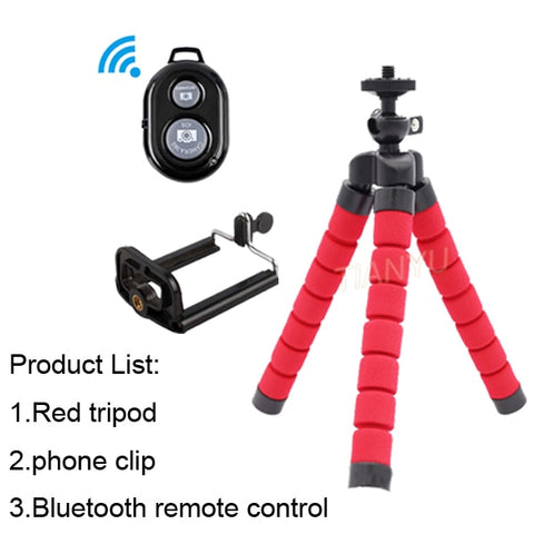 Mini Tripod Digital Camera Mobile Phone Stand Flexible Grip Octopus Monopod Flexible for Octopus Digital Camera clip rubberized