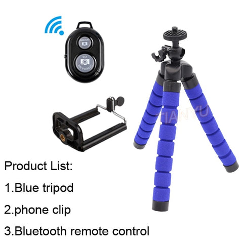 Mini Tripod Digital Camera Mobile Phone Stand Flexible Grip Octopus Monopod Flexible for Octopus Digital Camera clip rubberized