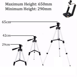 Extendable Mobile Smart Phone Digital Camera Tripod Stand Mount Holder Clip Set For Nikon for Canon for iPhone 6 6s 7 110cm/65cm