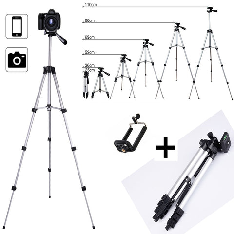 Extendable Mobile Smart Phone Digital Camera Tripod Stand Mount Holder Clip Set For Nikon for Canon for iPhone 6 6s 7