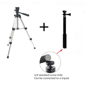 Professional Foldable Camera Tripod Holder Stand Screw 360 Degree Fluid Head Tripod Stabilizer Aluminum with Extension rod