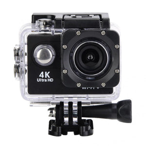 4K HD WiFi Camera 30M Waterproof Housing Two Battery Bike Mount Kit 4K video and 12MP photos Wide angle lens