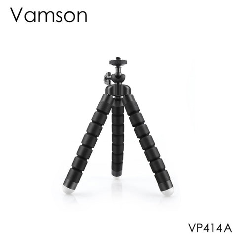 Vamson Mini Flexible Sponge Octopus Tripod for iPhone Samsung Xiaomi Huawei Mobile Phone Smartphone for Gopro Camera VP414C