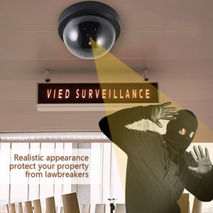 Simulated Surveillance Camera Fake Home Dome Dummy Camera with Flash red LED Light Wireless Home Security camera indoor/outdoor