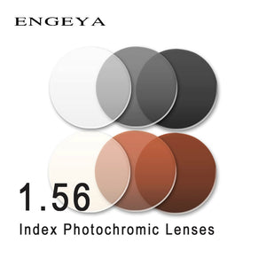 ENGEYA 1.56 Index Prescription Photochromic Lenses Transition Grey Brown Lenses for Myopia Hyperopia Optical Sunglasses Lens