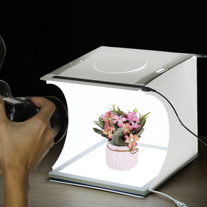 Mini Folding Light Box Photography Photo Studio Soft Light Box LED Video Box Shooting Tent Box for SLR Camera Phone Shooting