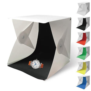 Mini Folding Lightbox Photography Photo Studio Softbox With Dual LED Studio Softbox for DSLR Camera