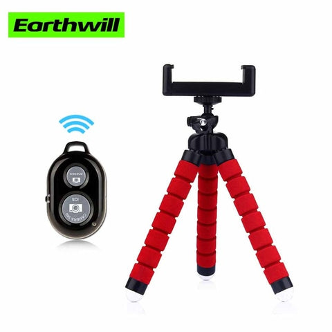 Mini 185mm Lightweight With Bluetooth Remote Shutter Flexible Tripod Sponge Octopus For Phone Holder clip mini Camera stand