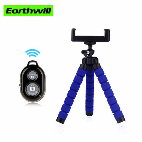 Mini 185mm Lightweight With Bluetooth Remote Shutter Flexible Tripod Sponge Octopus For Phone Holder clip mini Camera stand