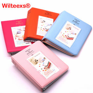 WILTEEXS 64 Pockets Fujifilm Instax Mini Films Instax Mini 8 7s 70 25 50s 90 Name Card Pieces Of Moment Photo Book Album