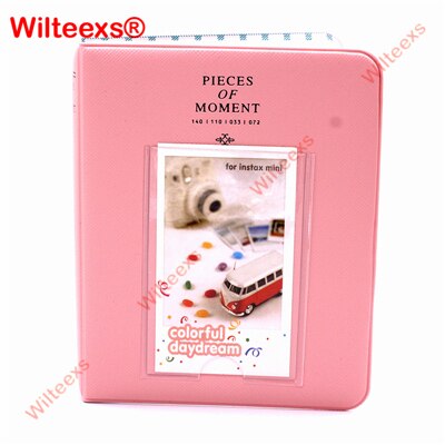 WILTEEXS 64 Pockets Fujifilm Instax Mini Films Instax Mini 8 7s 70 25 50s 90 Name Card Pieces Of Moment Photo Book Album